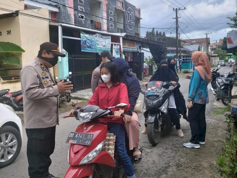Operasi Yustisi Polsek Manggala. 