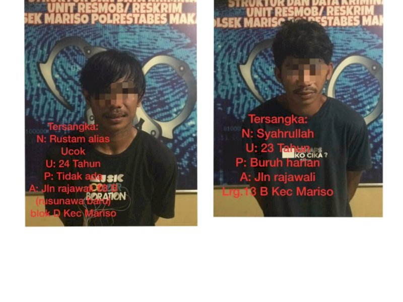 2 pelaku Curat saat diamankan polisi. 