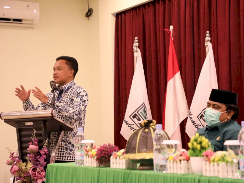 Bupati Bantaeng Ilham Azikin saat menghadiri undangan pra Muscab PKB. 