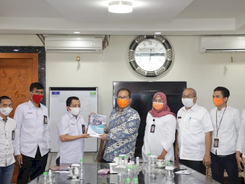 Wali Kota Makassar Danny Pomanto saat menerima kunjungan Ombudsman. 