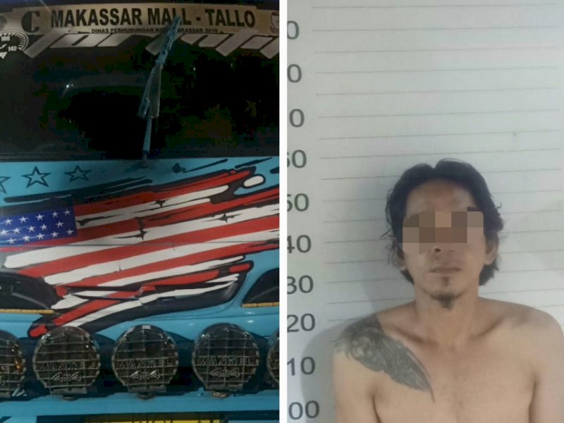 Pelaku curanmor saat diamankan. 