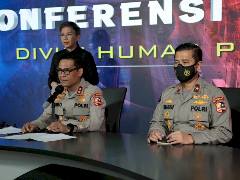 Konferensi Pers Mabes Polri. 