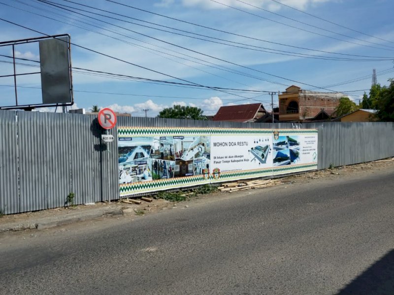 Pasar Tempe Wajo akan dilanjutkan pembangunannya tahun ini. 