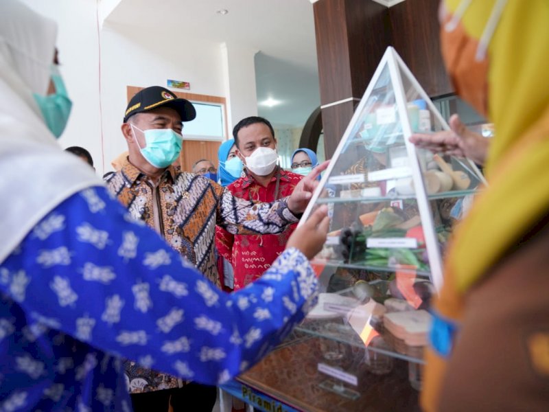 Plt Gubernur Sulsel Andi Sudirman Sulaiman saat mendampingi Menko PMK. 