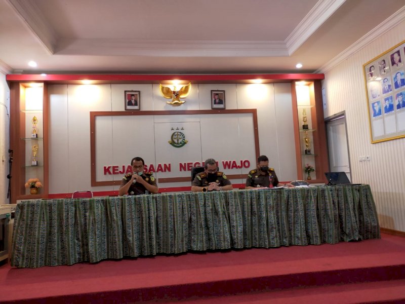 Press Release Kejari Sengkang dugaan pemotongan bantuan operasional pesantren Kemenag Wajo. 
