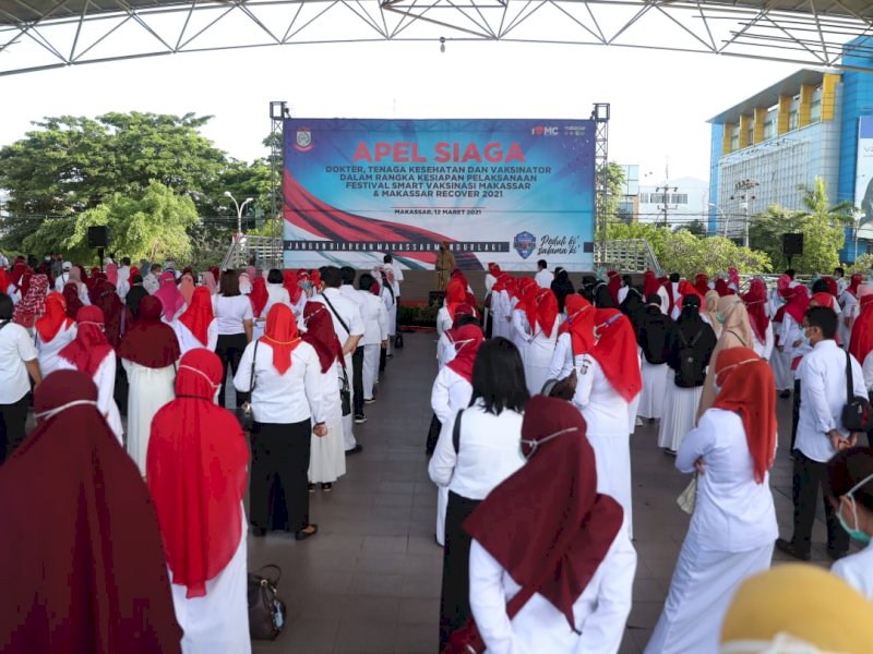 Apel Siaga untuk Festival Smart Vaksinasi Makassar. 