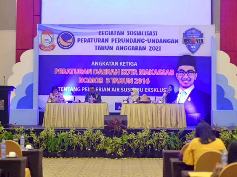 Legislator Makassar Mario David saat menggelar Sosialisasi Perda Pemberian ASI Ekslusif. 