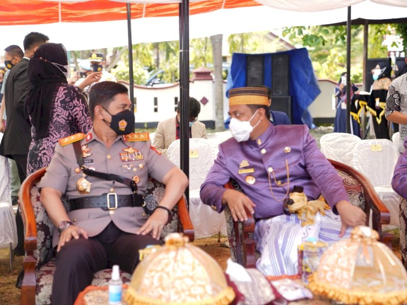 Plt Gubernur Sulsel bersama Kapolda Sulsel. 