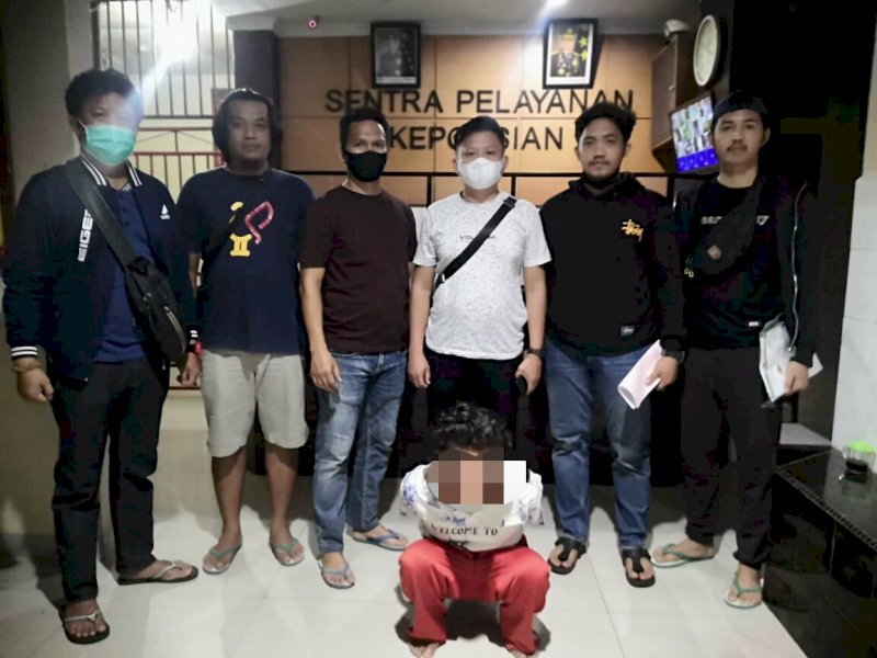 DPO Pencuri motor di Takalar saat diamankan. 