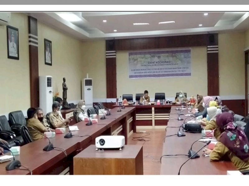 Pemkab Wajo menggelar Rakor TPID untuk mengantisipasi lonjakan harga jelang Ramadhan dan hari besar keagamaan tahun ini. (Ist) 