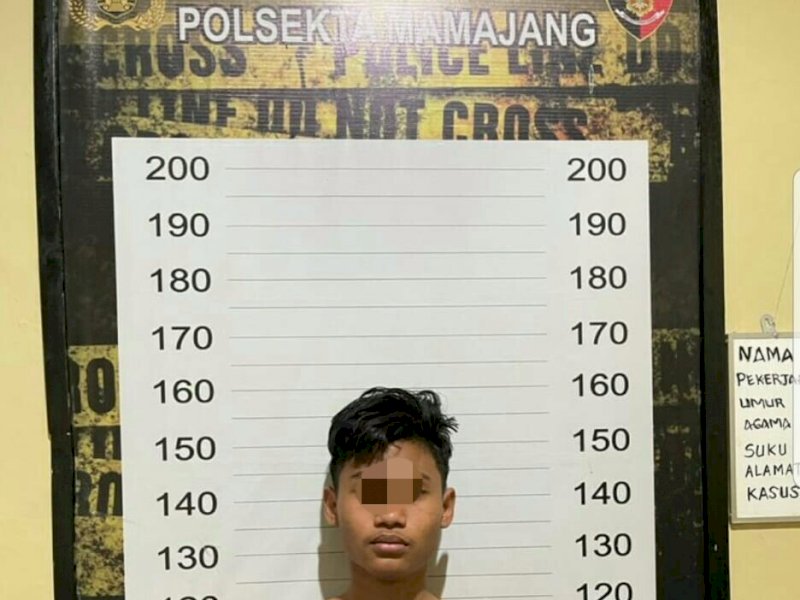 AF, pemuda yang ditangkap setelah setahun buron. 