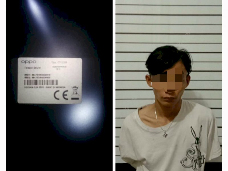 Pencuri HP pasien RS Pelamonia saat diamankan. 
