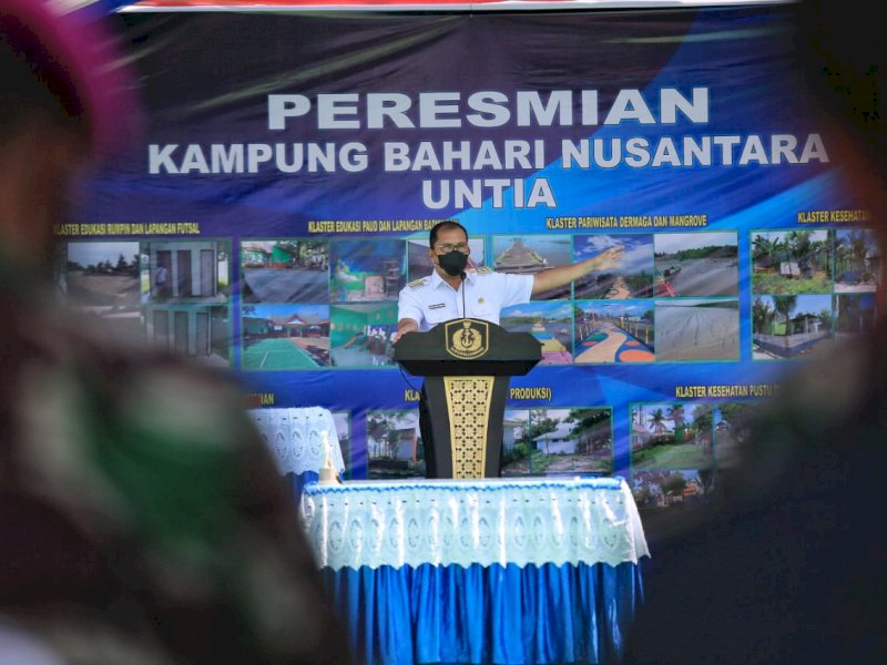 Danny Pomanto saat menghadiri Peresmian Kampung Bahari Nusantara. 