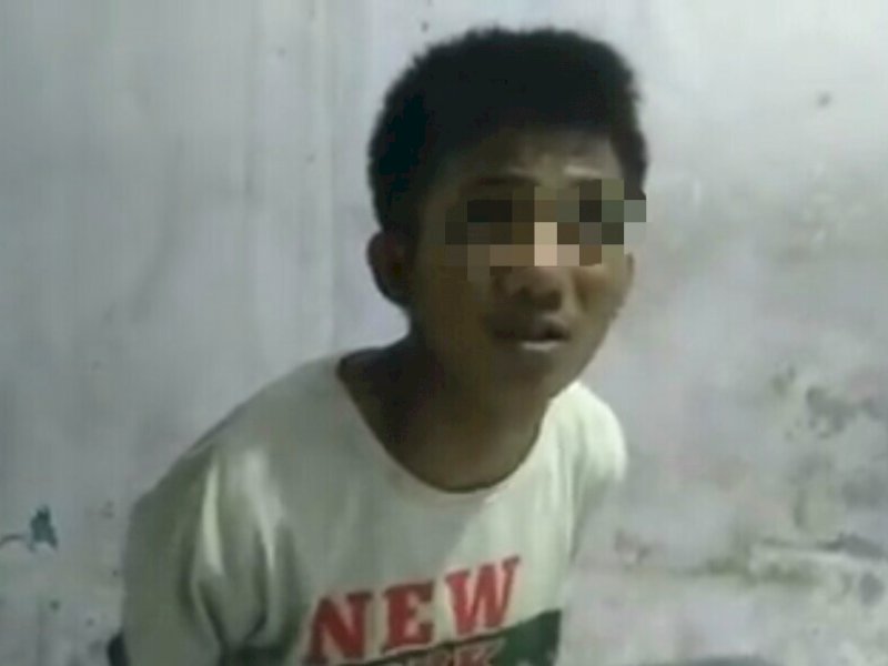 Gassing (20) pemuda yang diamankan karena menggerayangi istri tetangga. 