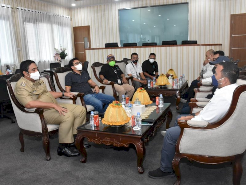 Silaturahmi Bupati Maros dengan Pengurus AMSI Sulsel. 