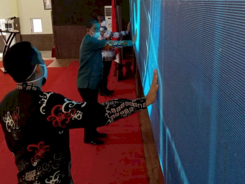 Bupati Wajo saat menghadiri pemilihan duta anak. 