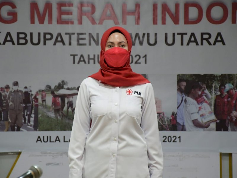Ketua PMI Lutra Indah Putri Indriani. 