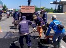 Satgas Pemeliharaan Jalan Dinas PU Makassar  Lakukan Penambalan di Borong Raya dan Tanjung Bunga