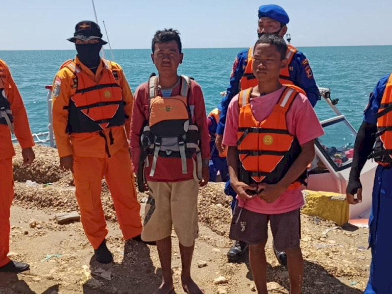 Nelayan di Bone yang ditemukan selamat. 