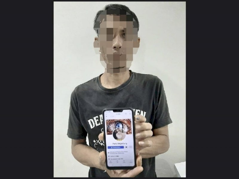 AF, terduga penghina Bupati Bone diringkus polisi. 