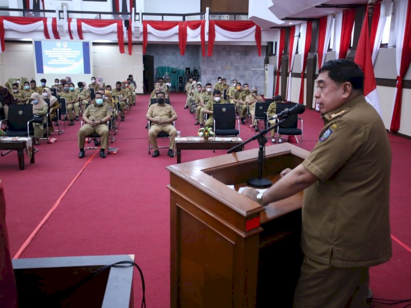 Abdul Hayat saat membuka Rakor Pengelolaan Barang Milik Daerah. 