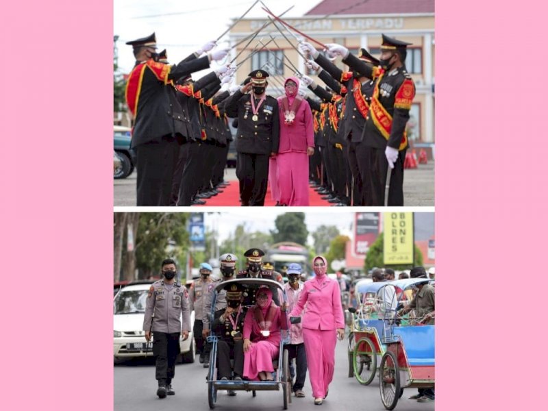 Pelepasan personel purna bakti Polres Bone. 