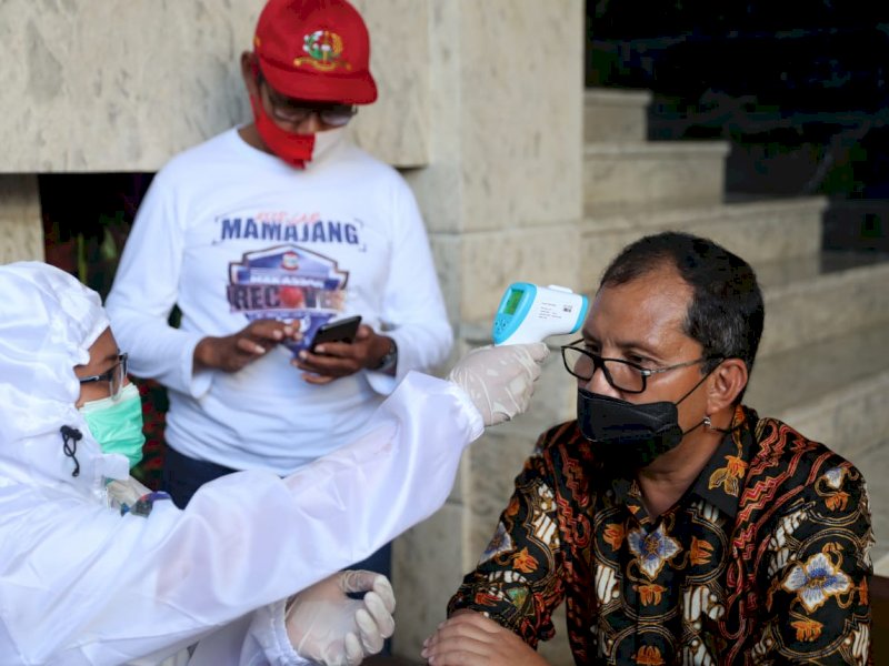 Danny saat discreening tim Detektor Covid-19. 