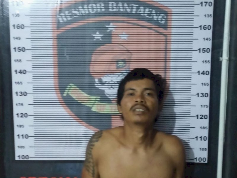 N, tersangka begal yang diamankan Polres Bantaeng. 