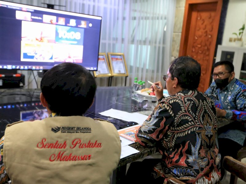 Danny Pomanto saat zoom meeting dengan Kemenpan RB
