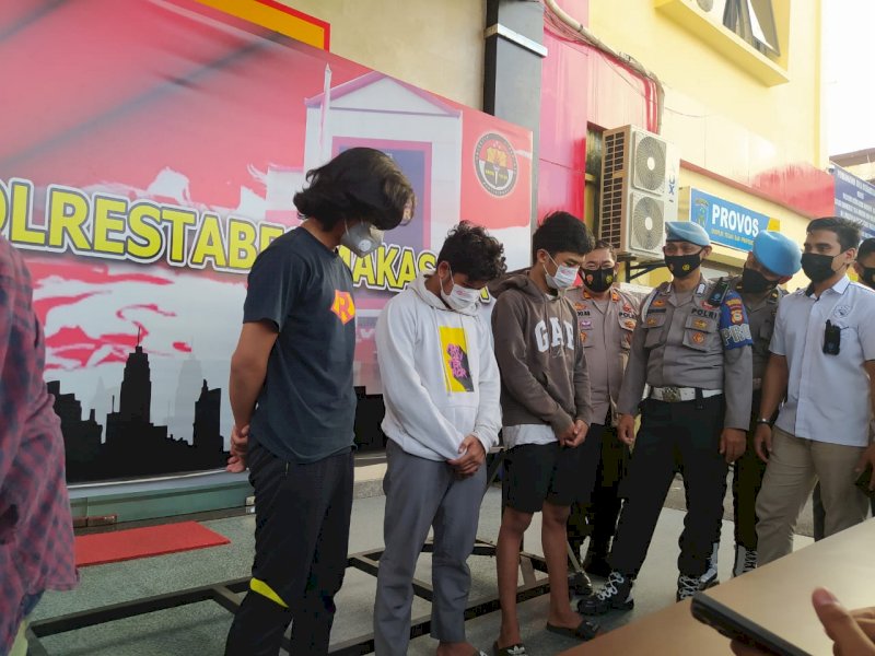 Pelaku tarung bebas di Makassar. 