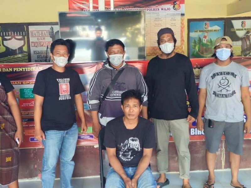 DPO pencuri sapi saat diamankan. 