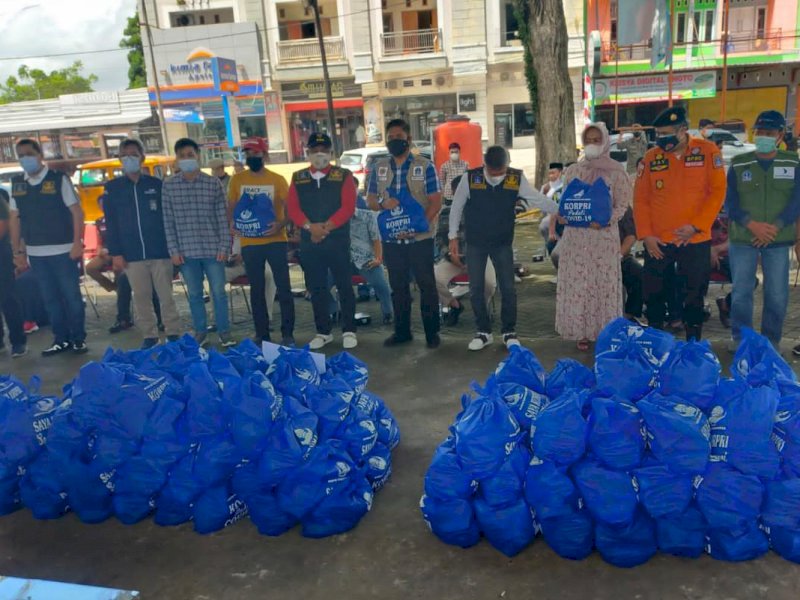 470 paket Sembako dari Korpri Bone yang bakal diberikan kepada warga terdampak Covid-19. 