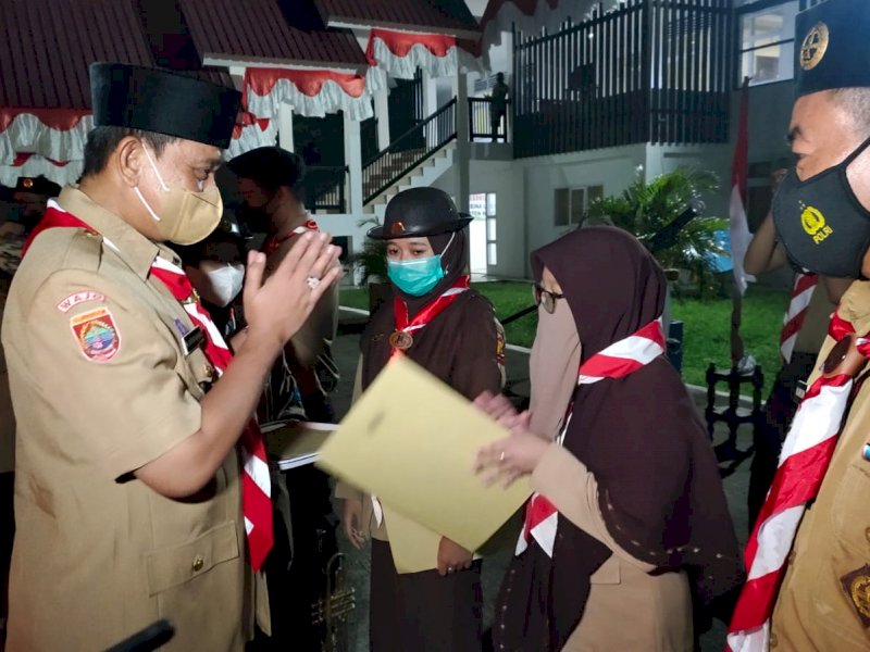 HUT Pramuka di Wajo digelar dini hari. 