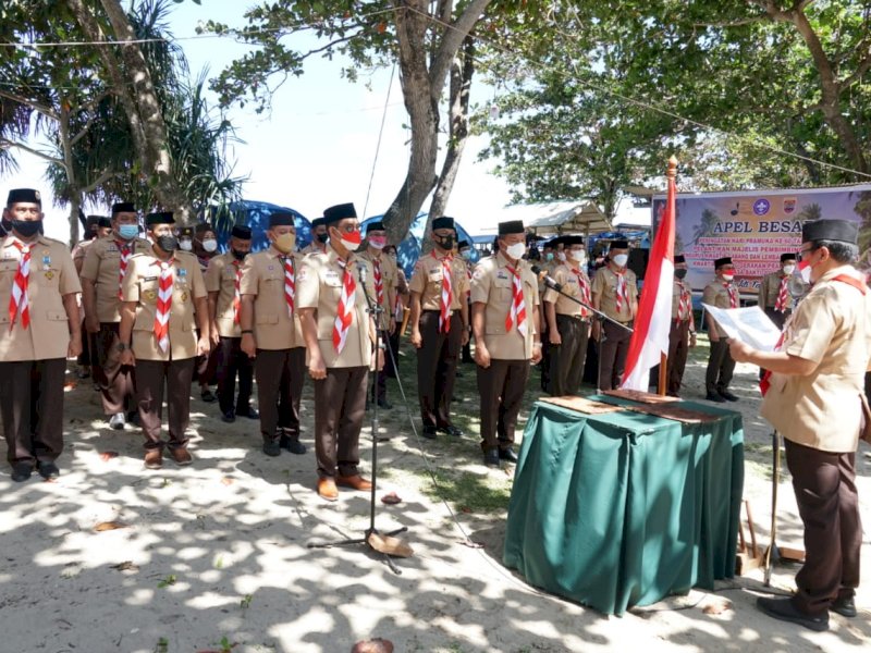 Momen pelantikan Ketua Kwarcab Pramuka Bulukumba. 