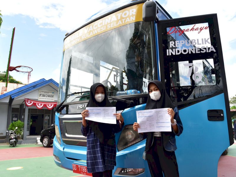 Vaksinasi untuk pelajar di Sulsel. 