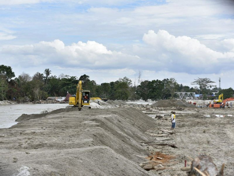 Pembangunan Sabo Dam untuk mengantisipasi banjir, pasca Banjir besar di Masamba, Luwu Utara. (Ist)