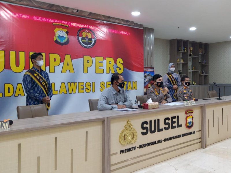 Press Release penangkapan sabu di Makassar. 