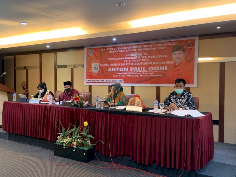 Sosialisasi Perda Penataan dan Pengelolaan RTH yang digelar Anton Paul Goni. 