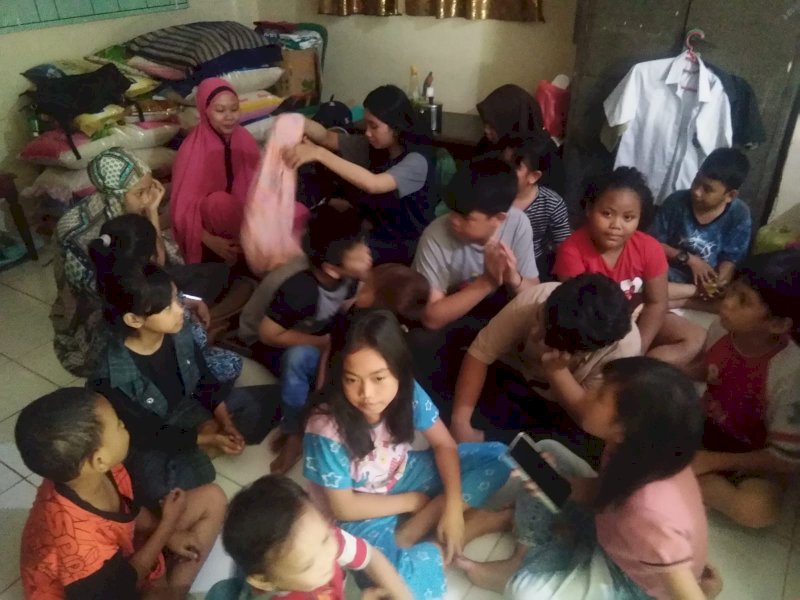 Salah satu panti asuhan yang dikunjungi relawan Nurdin Abdullah. 