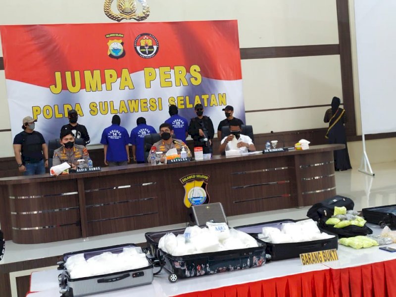 Jumpa Pers Polda Sulsel. 