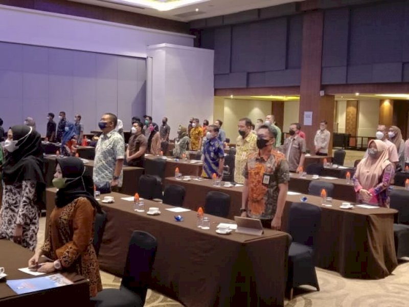 Dinas PU Makassar saat menghadiri kegiatan Diskominfo Makassar. 