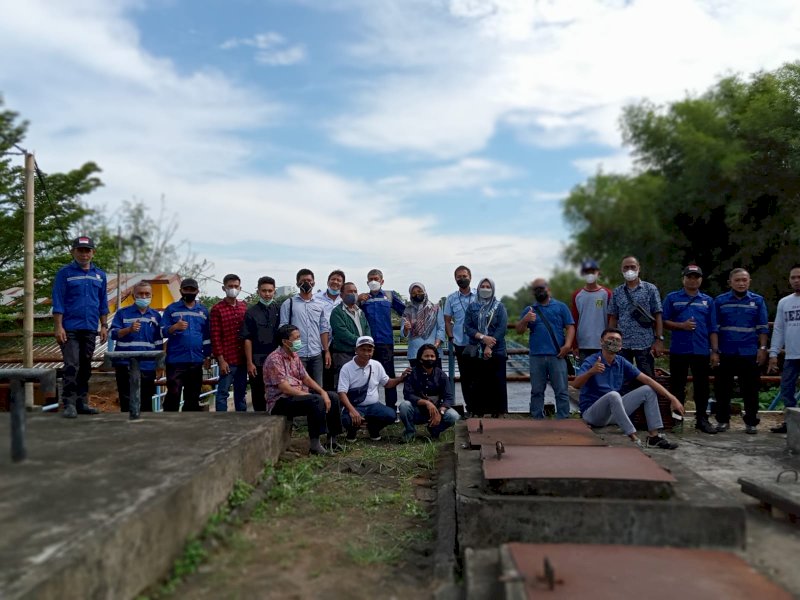 Kunjungan 4 daerah di Sulsel melihat pengelolaan IPLT dan UPTD PAL Dinas PU Makassar. 
