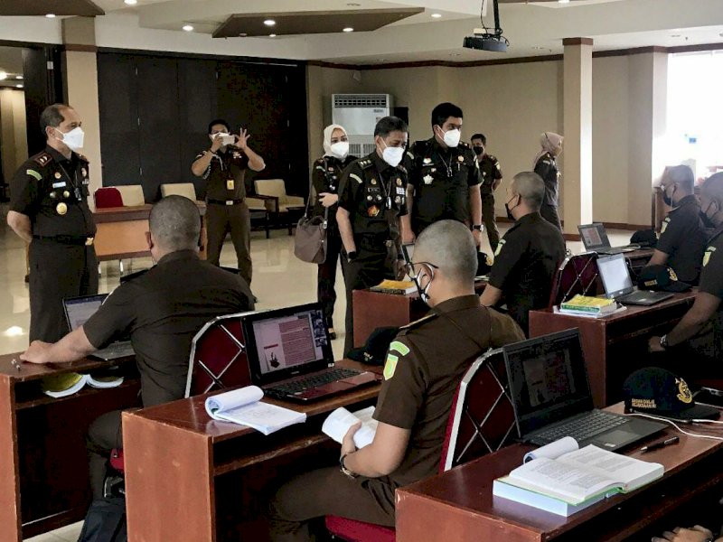 Kapus Mapim Badiklat saat menyambangi Kejari di Sulsel. 