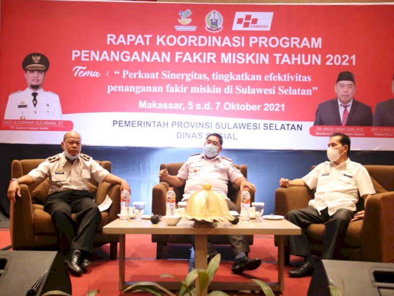 Rakor penanganan kemiskinan di Sulsel. 
