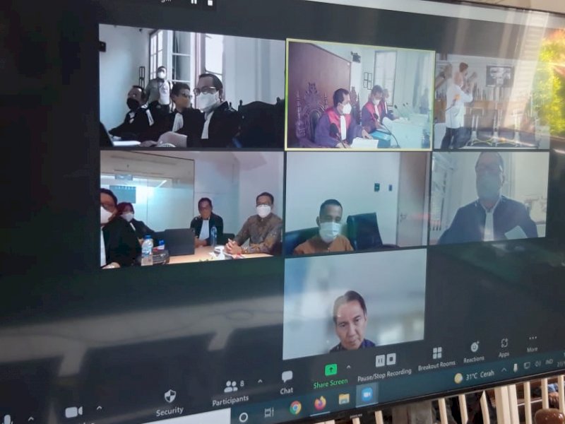 Sidang lanjutan Nurdin Abdullah, siang tadi.