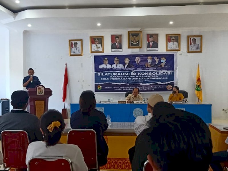 Acara silaturahmi dan konsolidasi Karang Taruna Torut, Kamis (28/10/2021)