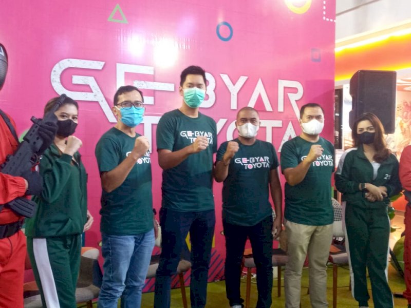 Gebyar Toyota kali bertema Squid Game di MaRI Makassar. 