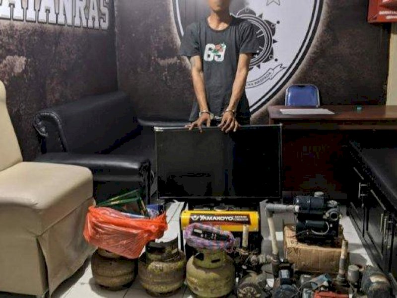 Pencuri berkedok pemulung diamankan Polres Palopo.