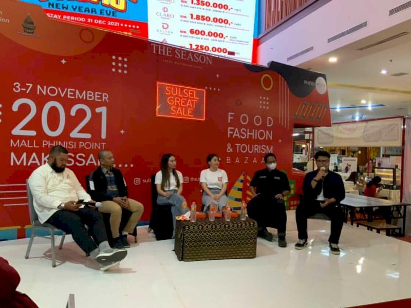 Ketua AMSI Sulsel Herwin Bahar jadi pembicara utama bersama pelaku EO The Season dan Developer Metrotech Digital di puncak acara Sulsel Great Sale 2021.