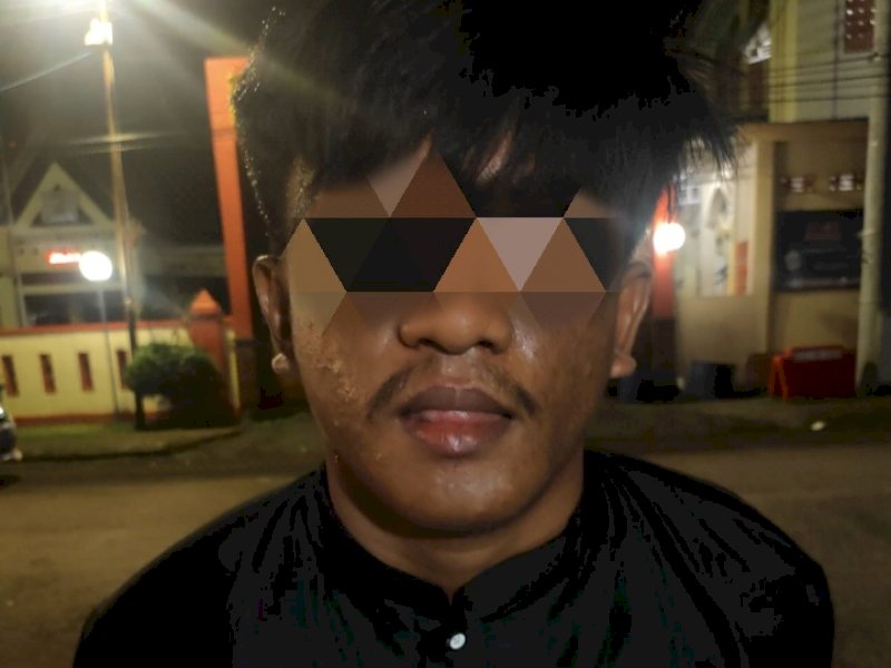 Angga, jambret yang diringkus Resmob Polda Sulsel di Takalar.